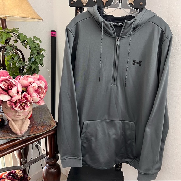 Under Armour Men’s 1/4 Zip Pocket Hoodie - Picture 1 of 7